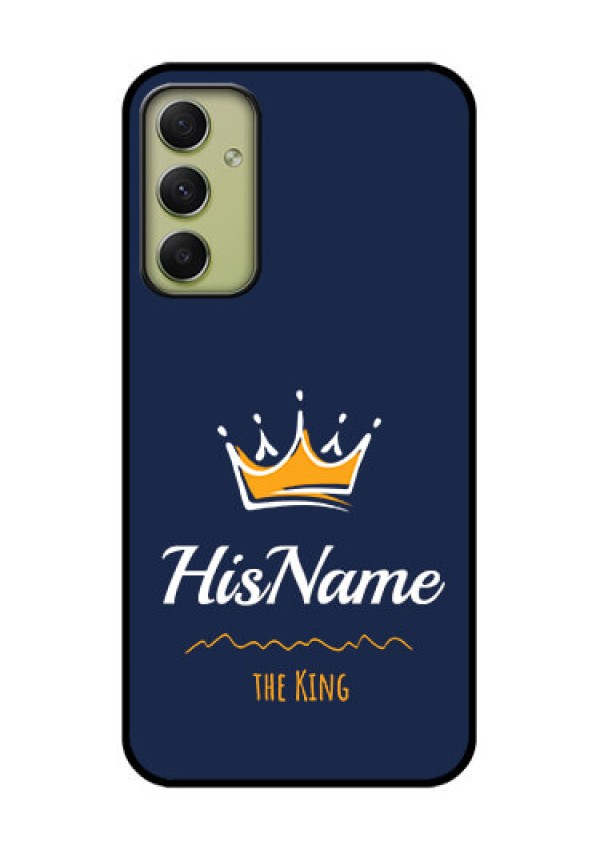 Galaxy A34 5G Glass Phone Case King with Name