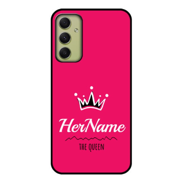 Galaxy A34 5G Glass Phone Case Queen with Name Galaxy A34 5G Glass Phone Case Queen with Name