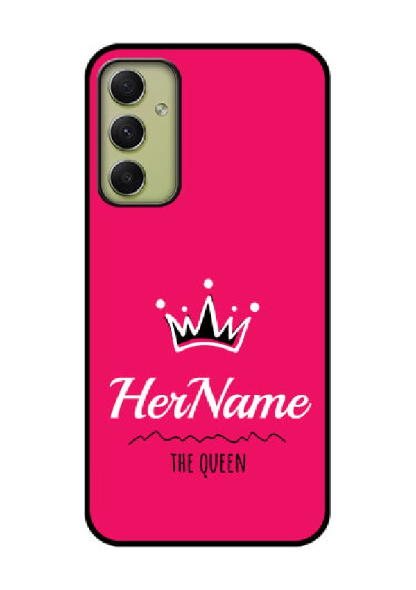 Galaxy A34 5G Glass Phone Case Queen with Name