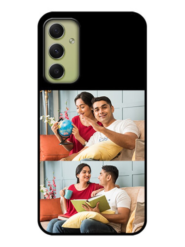 Custom Galaxy A34 5G 2 Images on Glass Phone Cover