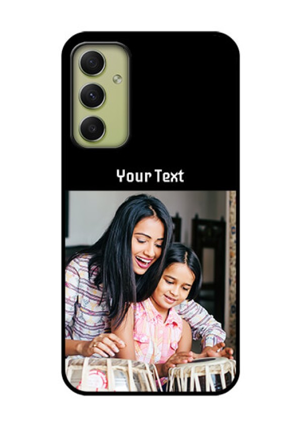 Galaxy A34 5G Photo with Name on Glass Phone Case