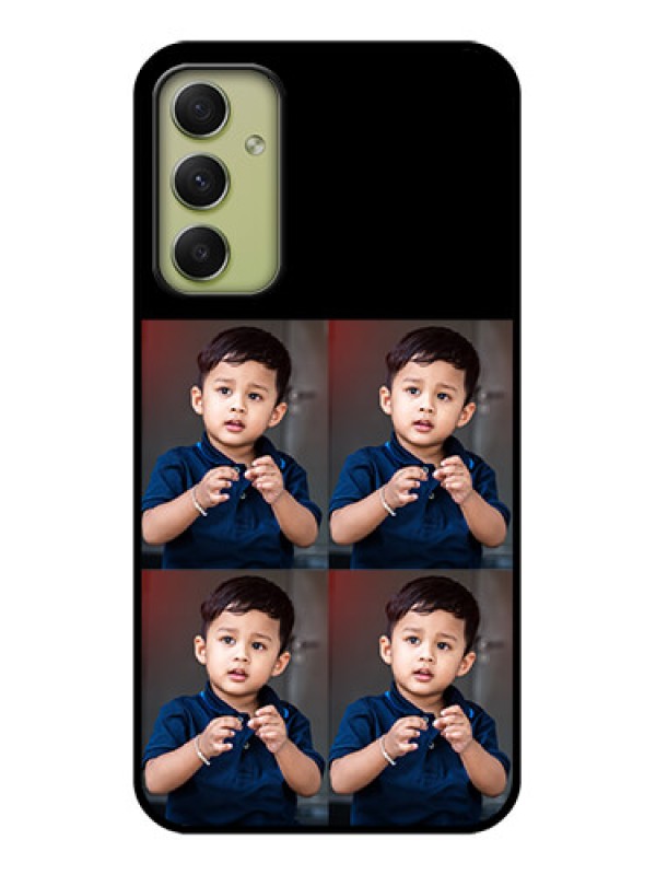 Custom Galaxy A34 5G 4 Image Holder on Glass Mobile Cover