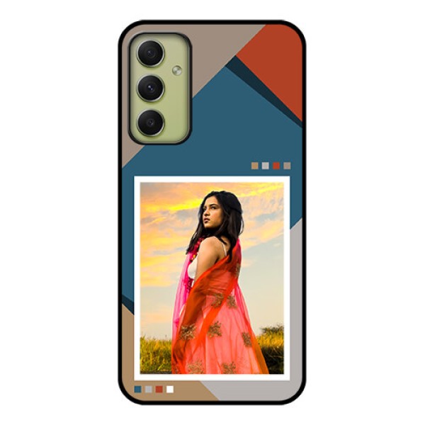 Galaxy A34 5G Personalized Glass Phone Case - Retro color pallet Design Galaxy A34 5G Personalized Glass Phone Case - Retro color pallet Design