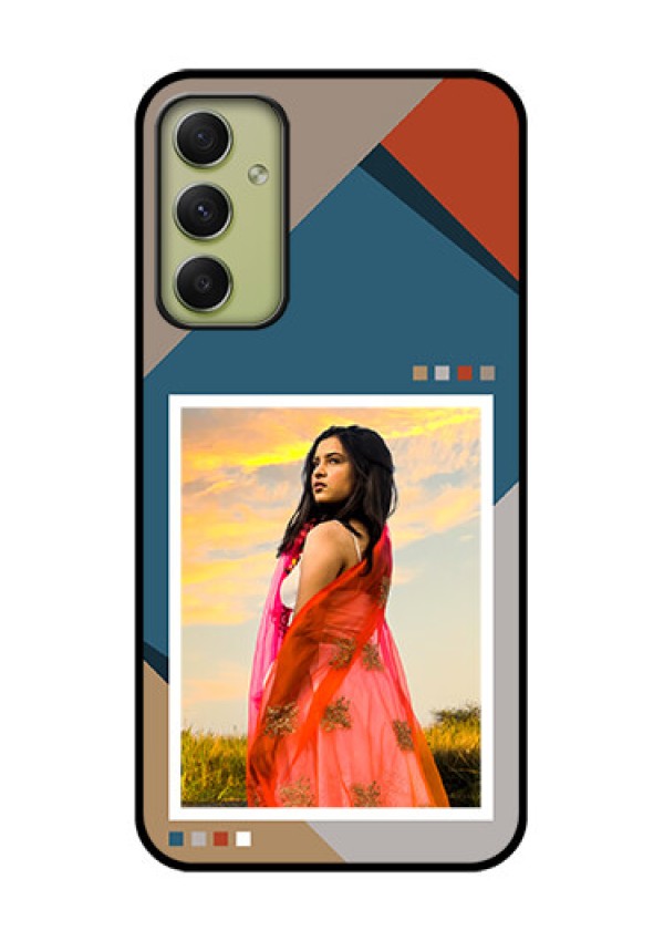 Galaxy A34 5G Personalized Glass Phone Case - Retro color pallet Design