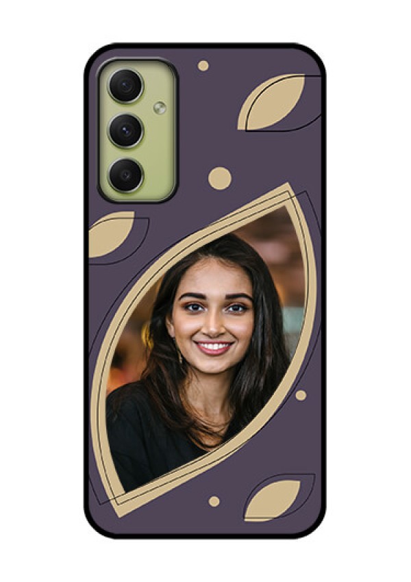 Galaxy A34 5G Custom Glass Mobile Case - Falling Leaf Design