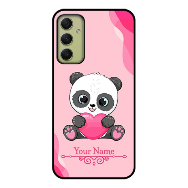 Galaxy A34 5G Custom Glass Mobile Case - Cute Panda Design Galaxy A34 5G Custom Glass Mobile Case - Cute Panda Design