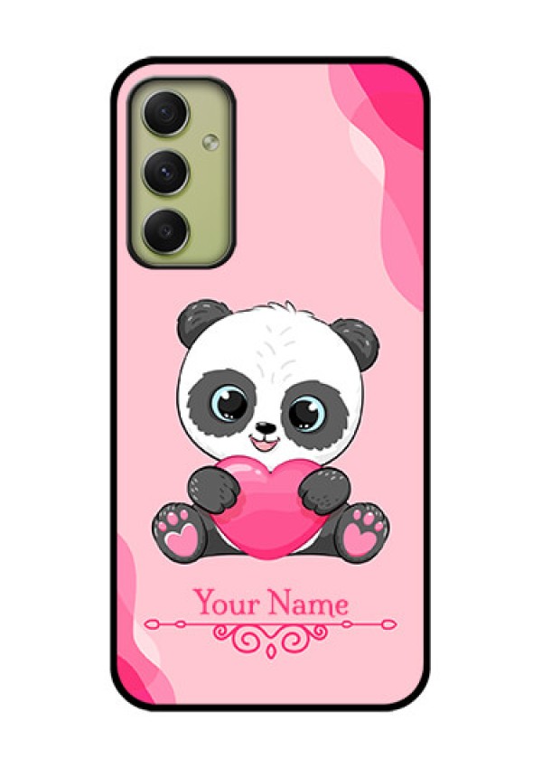 Galaxy A34 5G Custom Glass Mobile Case - Cute Panda Design