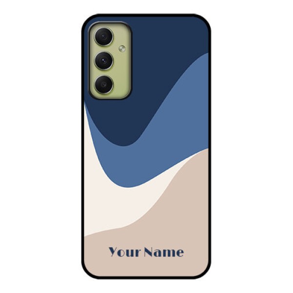 Galaxy A34 5G Custom Glass Phone Case - Abstract Drip Art Design