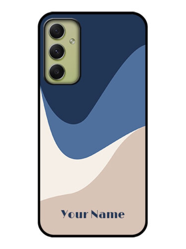 Custom Galaxy A34 5G Custom Glass Phone Case - Abstract Drip Art Design