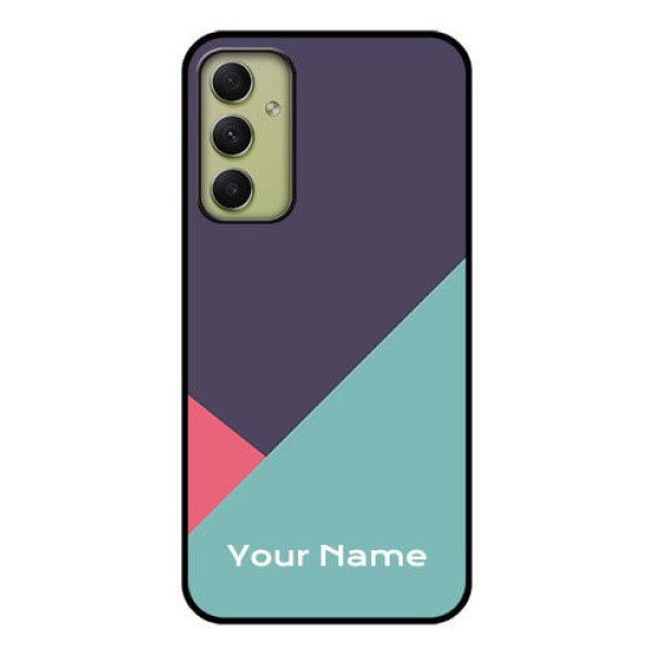 Galaxy A34 5G Custom Glass Mobile Case - Tri Color abstract Design