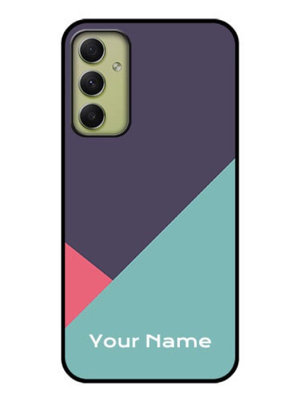 Custom Galaxy A34 5G Custom Glass Mobile Case - Tri Color abstract Design