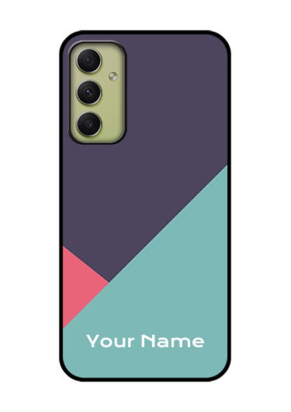 Galaxy A34 5G Custom Glass Mobile Case - Tri Color abstract Design