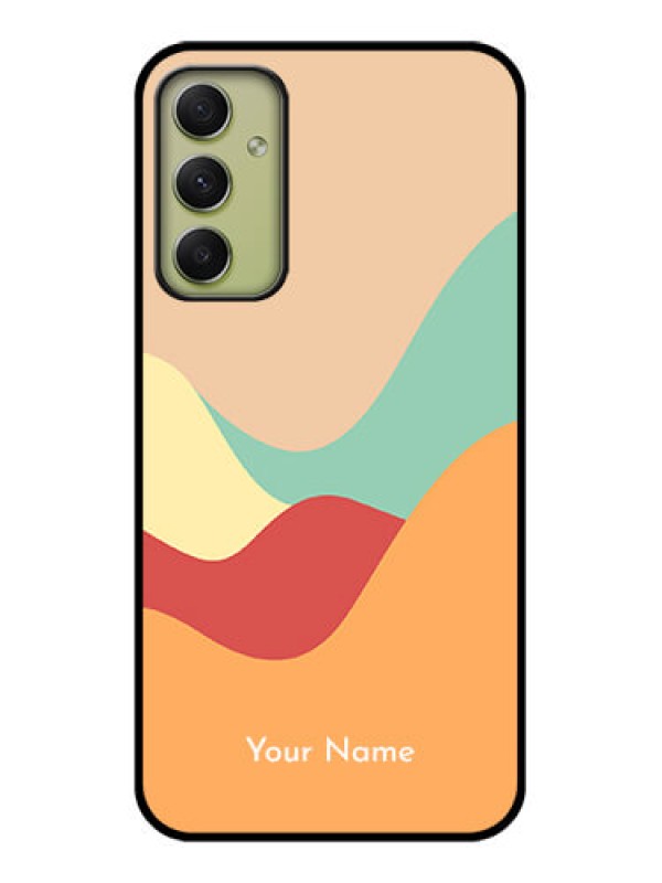 Custom Galaxy A34 5G Personalized Glass Phone Case - Ocean Waves Multi-colour Design