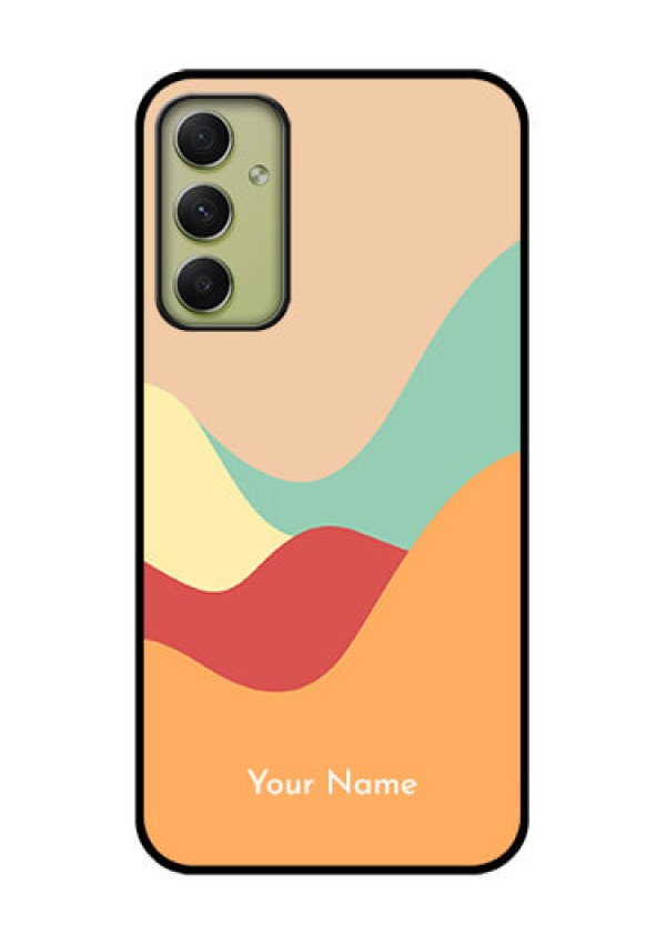 Galaxy A34 5G Personalized Glass Phone Case - Ocean Waves Multi-colour Design