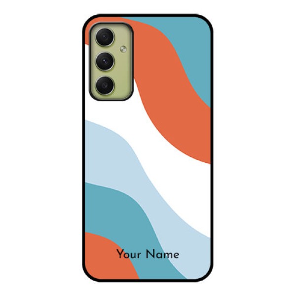 Galaxy A34 5G Custom Glass Mobile Case - coloured Waves Design