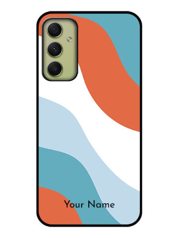 Custom Galaxy A34 5G Custom Glass Mobile Case - coloured Waves Design