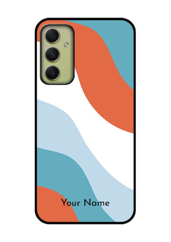 Galaxy A34 5G Custom Glass Mobile Case - coloured Waves Design