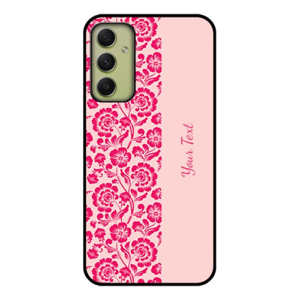 Galaxy A34 5G Custom Glass Phone Case - Attractive Floral Pattern Design Galaxy A34 5G Custom Glass Phone Case - Attractive Floral Pattern Design