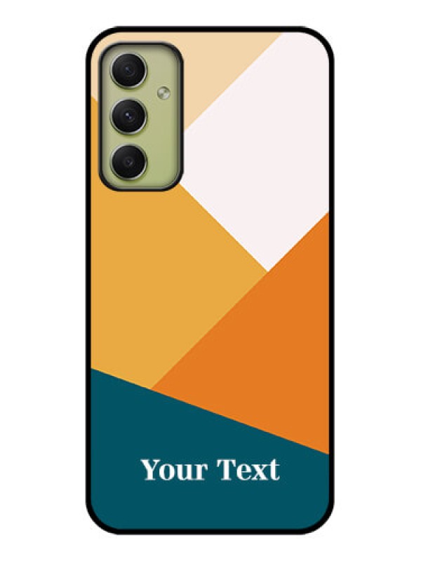 Custom Galaxy A34 5G Personalized Glass Phone Case - Stacked Multi-colour Design