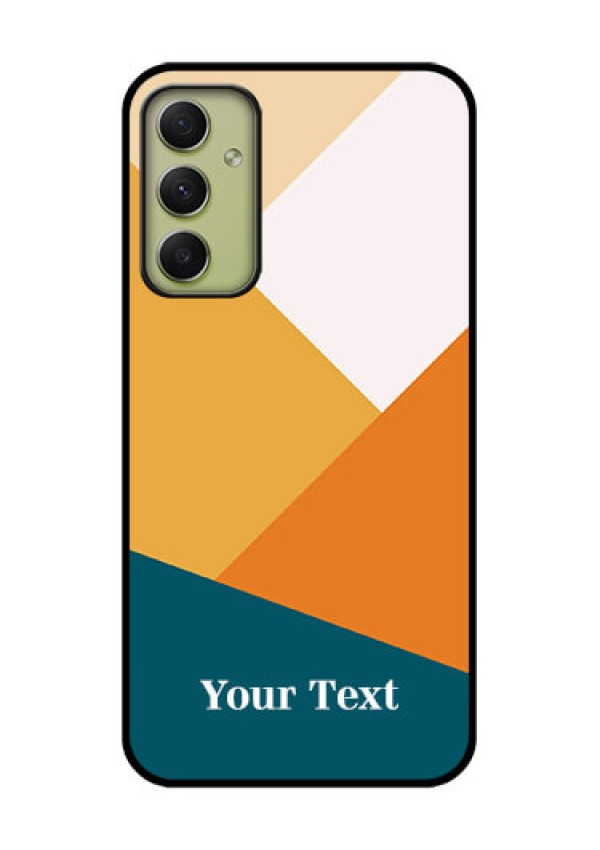 Galaxy A34 5G Personalized Glass Phone Case - Stacked Multi-colour Design