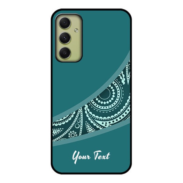 Galaxy A34 5G Photo Printing on Glass Case - semi visible floral Design