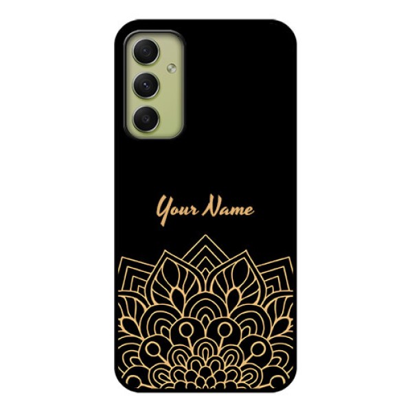 Galaxy A34 5G Custom Glass Phone Case - Golden mandala Design