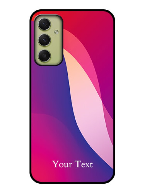 Custom Galaxy A34 5G Personalized Glass Phone Case - Digital abstract Overlap Design