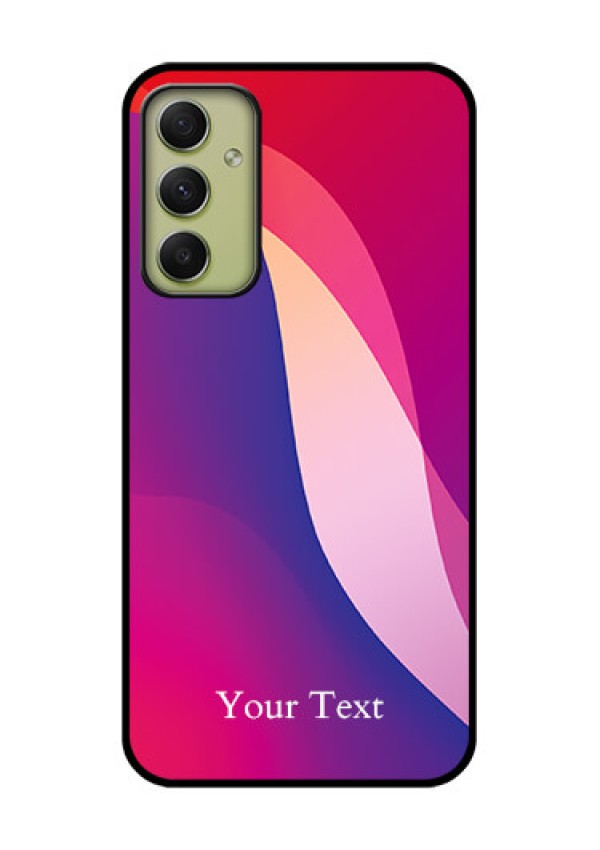 Galaxy A34 5G Personalized Glass Phone Case - Digital abstract Overlap Design