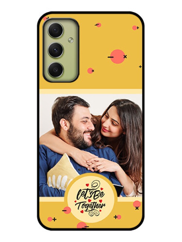 Custom Galaxy A34 5G Photo Printing on Glass Case - Lets be Together Design