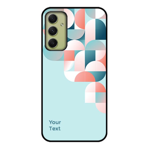 Galaxy A34 5G Custom Glass Phone Case - Stylish Semi-circle Pattern Design Galaxy A34 5G Custom Glass Phone Case - Stylish Semi-circle Pattern Design