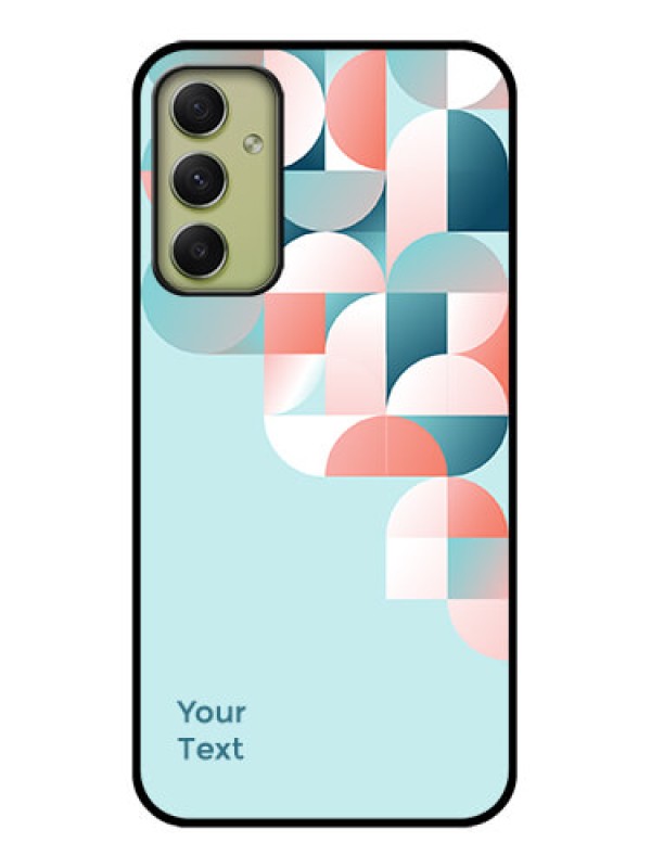 Custom Galaxy A34 5G Custom Glass Phone Case - Stylish Semi-circle Pattern Design