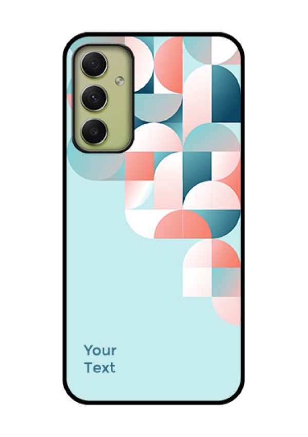 Galaxy A34 5G Custom Glass Phone Case - Stylish Semi-circle Pattern Design