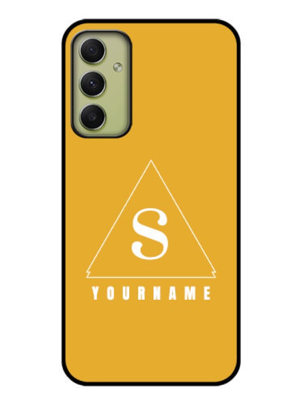 Custom Galaxy A34 5G Personalized Glass Phone Case - simple triangle Design