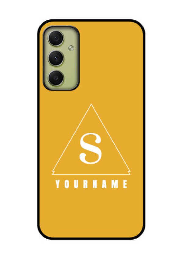 Galaxy A34 5G Personalized Glass Phone Case - simple triangle Design