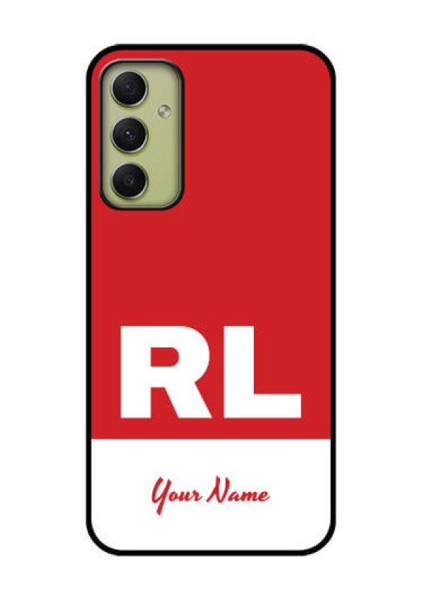 Galaxy A34 5G Personalized Glass Phone Case - dual tone custom text Design