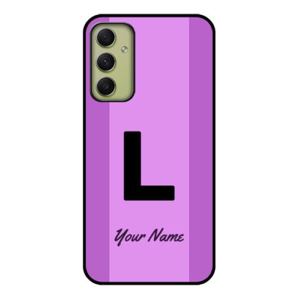 Galaxy A34 5G Custom Glass Phone Case - Tricolor custom text Design