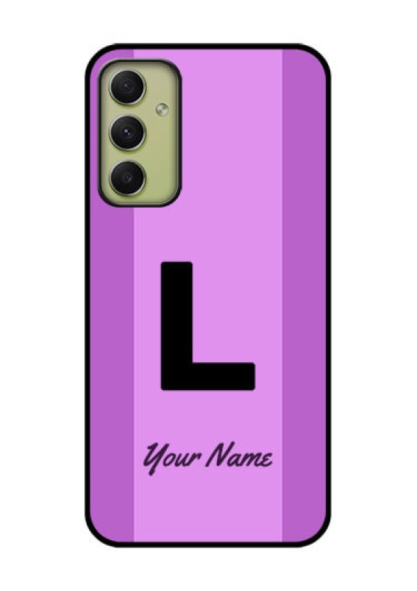 Galaxy A34 5G Custom Glass Phone Case - Tricolor custom text Design