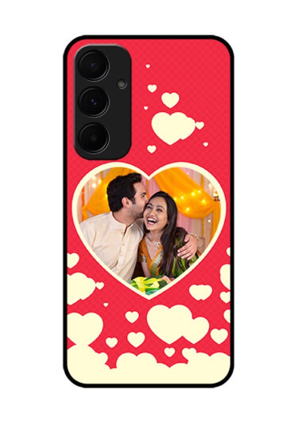 Samsung Galaxy A35 5G Custom Glass Phone Case - Love Symbols Phone Cover Design
