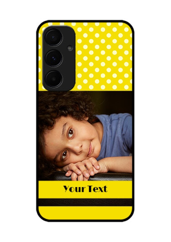 Samsung Galaxy A35 5G Custom Glass Phone Case - Bright Yellow Case Design