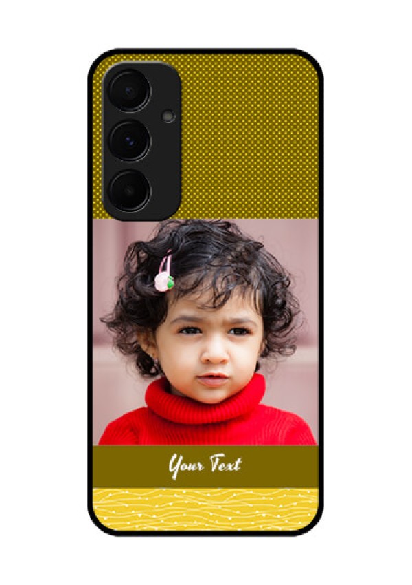 Samsung Galaxy A35 5G Custom Glass Phone Case - Simple Green Color Design