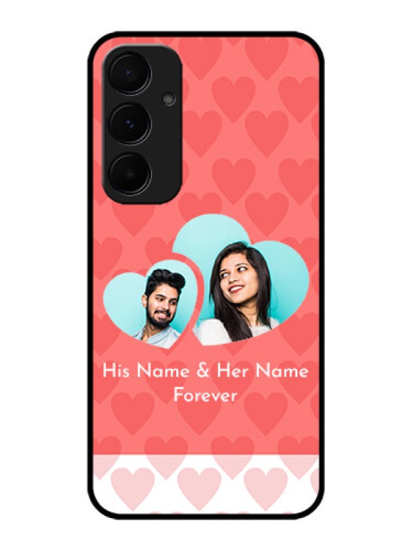 Custom Samsung Galaxy A35 5G Custom Glass Phone Case - Couple Pic Upload Design