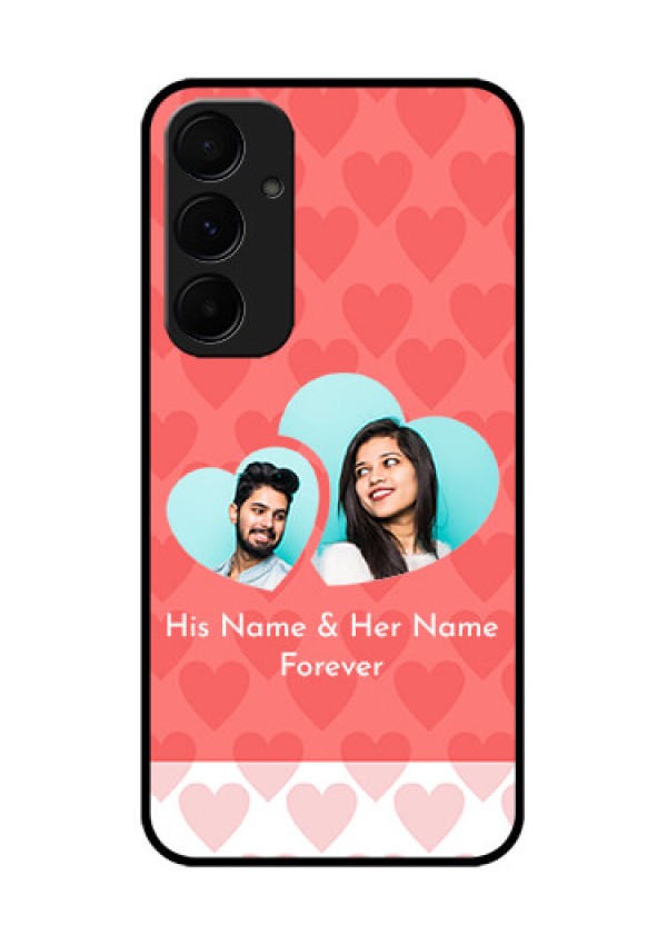 Samsung Galaxy A35 5G Custom Glass Phone Case - Couple Pic Upload Design