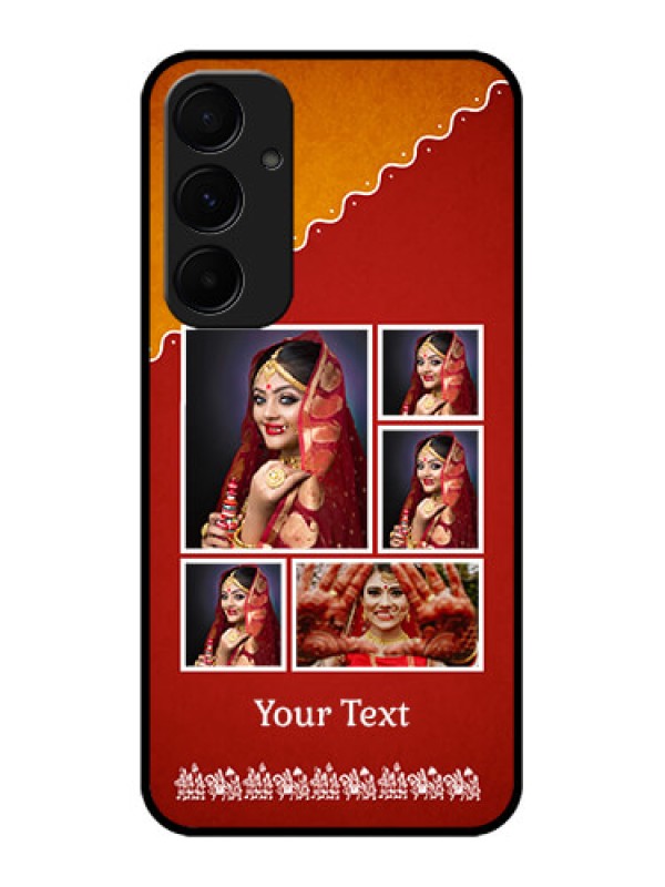 Custom Samsung Galaxy A35 5G Custom Glass Phone Case - Wedding Pic Upload Design