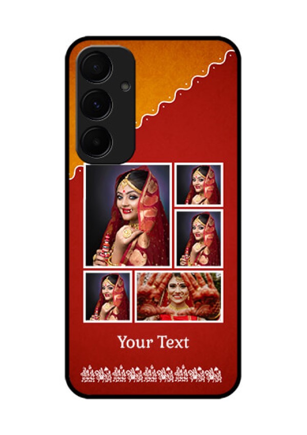 Samsung Galaxy A35 5G Custom Glass Phone Case - Wedding Pic Upload Design