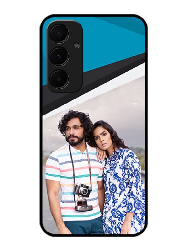 Custom Samsung Galaxy A35 5G Custom Glass Phone Case - Simple Pattern Photo Upload Design