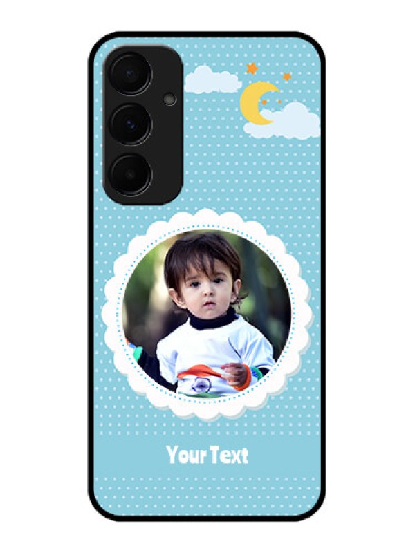 Custom Samsung Galaxy A35 5G Custom Glass Phone Case - Violet Pattern Design