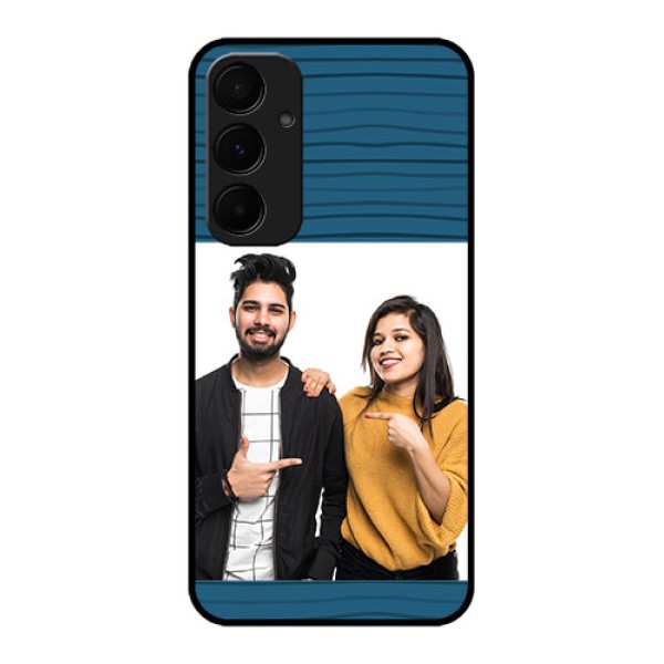 Samsung Galaxy A35 5G Custom Glass Phone Case - Blue Pattern Cover Design Samsung Galaxy A35 5G Custom Glass Phone Case - Blue Pattern Cover Design