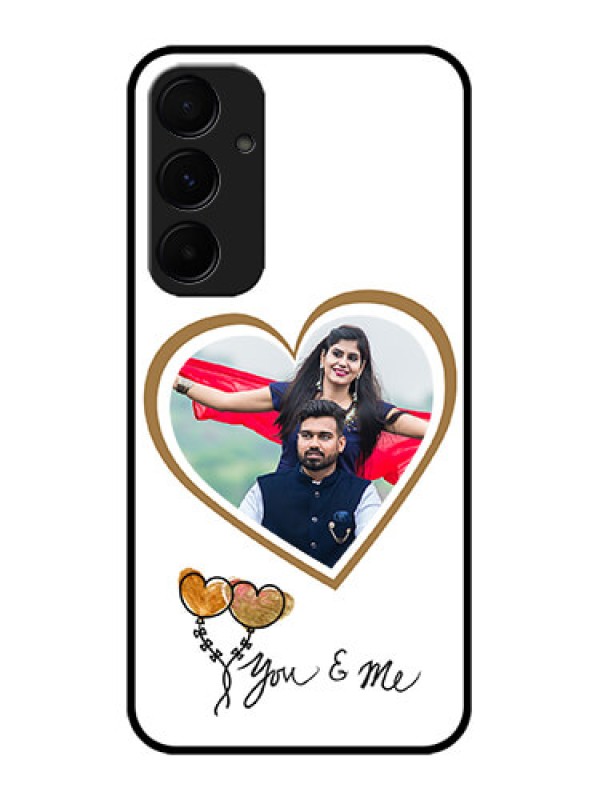 Custom Samsung Galaxy A35 5G Custom Glass Phone Case - You & Me Design