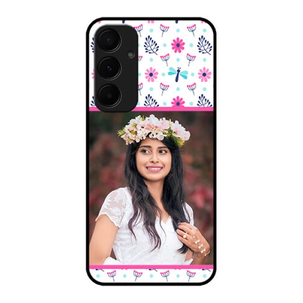 Samsung Galaxy A35 5G Custom Glass Phone Case - Colorful Flower Design Samsung Galaxy A35 5G Custom Glass Phone Case - Colorful Flower Design
