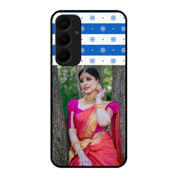 Samsung Galaxy A35 5G Custom Glass Phone Case - Snow Pattern Design Samsung Galaxy A35 5G Custom Glass Phone Case - Snow Pattern Design